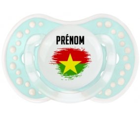 Drapeau effet pinceau Burkina Faso avec prénom Tétine LOVI Dynamic Retro-turquoise-lagon classique