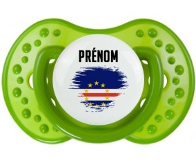 Drapeau effet pinceau Cap-Vert avec prénom Sucette LOVI Dynamic Vert classique