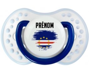 Drapeau effet pinceau Cap-Vert avec prénom Sucette LOVI Dynamic Marine-blanc-bleu classique
