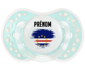 Drapeau effet pinceau Cap-Vert avec prénom Sucette LOVI Dynamic Retro-turquoise-lagon classique