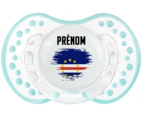 Drapeau effet pinceau Cap-Vert avec prénom Sucette LOVI Dynamic Retro-blanc-lagon classique