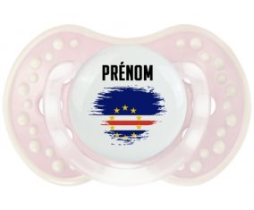 Drapeau effet pinceau Cap-Vert avec prénom Sucette LOVI Dynamic Retro-rose-tendre classique