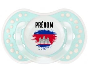 Drapeau effet pinceau Cambodge avec prénom Sucete LOVI Dynamic Retro-turquoise-lagon classique
