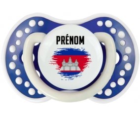 Drapeau effet pinceau Cambodge avec prénom Sucete LOVI Dynamic Bleu-marine phosphorescente