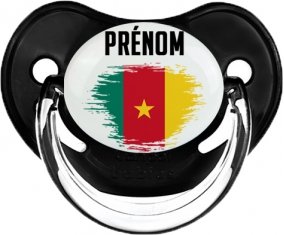 Drapeau effet pinceau Cameroun avec prénom Sucete Physiologique Noir classique