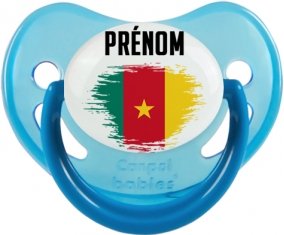 Drapeau effet pinceau Cameroun avec prénom Sucete Physiologique Bleue phosphorescente