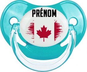 Drapeau effet pinceau Canada avec prénom : Sucette Physiologique personnalisée