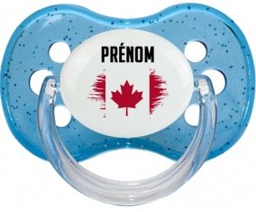 Drapeau effet pinceau Canada avec prénom : Sucette Cerise personnalisée