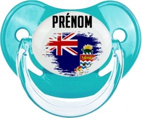 Drapeau effet pinceau Îles Caïmans avec prénom : Sucette Physiologique personnalisée
