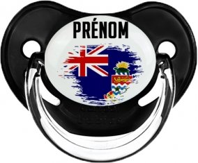 Drapeau effet pinceau Îles Caïmans avec prénom Sucette Physiologique Noir classique