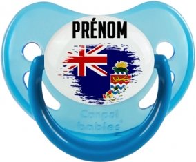 Drapeau effet pinceau Îles Caïmans avec prénom Sucette Physiologique Bleue phosphorescente