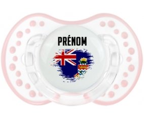Drapeau effet pinceau Îles Caïmans avec prénom Sucette LOVI Dynamic Retro-blanc-rose-tendre classique