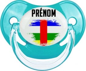 Drapeau effet pinceau République centrafricaine avec prénom : Tétine Physiologique personnalisée