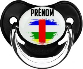 Drapeau effet pinceau République centrafricaine avec prénom Tétine Physiologique Noir classique