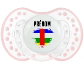 Drapeau effet pinceau République centrafricaine avec prénom Sucete LOVI Dynamic Retro-blanc-rose-tendre classique