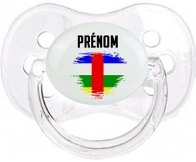 Drapeau effet pinceau République centrafricaine avec prénom Sucete Cerise Transparent classique