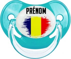 Drapeau effet pinceau Tchad avec prénom : Sucette Physiologique personnalisée