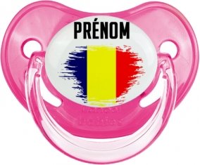 Drapeau effet pinceau Tchad avec prénom Sucete Physiologique Rose classique