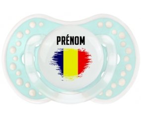 Drapeau effet pinceau Tchad avec prénom Tétine LOVI Dynamic Retro-turquoise-lagon classique