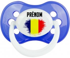 Drapeau effet pinceau Tchad avec prénom : Sucette Anatomique personnalisée