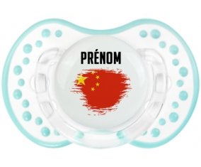 Drapeau effet pinceau Chine avec prénom Sucette LOVI Dynamic Retro-blanc-lagon classique