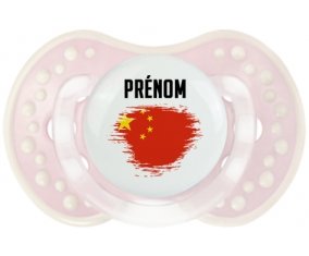 Drapeau effet pinceau Chine avec prénom Sucette LOVI Dynamic Retro-rose-tendre classique
