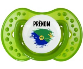 Drapeau effet pinceau L'île de noël avec prénom Sucete LOVI Dynamic Vert classique