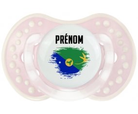 Drapeau effet pinceau L'île de noël avec prénom Sucete LOVI Dynamic Retro-rose-tendre classique