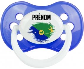 Drapeau effet pinceau L'île de noël avec prénom : Sucette Anatomique personnalisée
