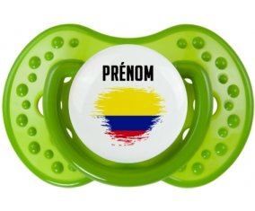 Drapeau effet pinceau Colombie avec prénom : Sucette LOVI Dynamic personnalisée