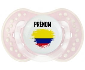 Drapeau effet pinceau Colombie avec prénom Sucette LOVI Dynamic Retro-rose-tendre classique