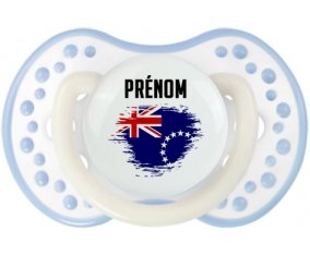 Drapeau effet pinceau les Îles Cook avec prénom Sucete LOVI Dynamic Blanc-cyan classique