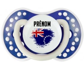 Drapeau effet pinceau les Îles Cook avec prénom Sucete LOVI Dynamic Bleu-marine phosphorescente