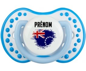 Drapeau effet pinceau les Îles Cook avec prénom Sucete LOVI Dynamic Blanc-bleu phosphorescente