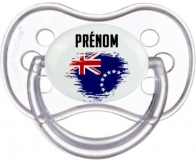 Drapeau effet pinceau les Îles Cook avec prénom Sucete Anatomique Transparente classique
