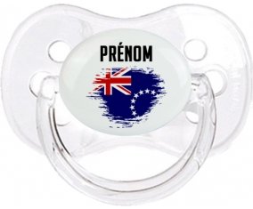Drapeau effet pinceau les Îles Cook avec prénom Sucete Cerise Transparent classique