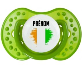 Drapeau effet pinceau Côte d'Ivoire avec prénom : Sucette LOVI Dynamic personnalisée