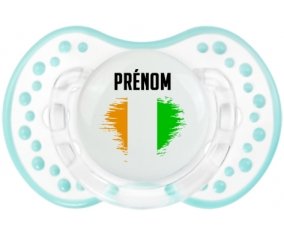 Drapeau effet pinceau Côte d'Ivoire avec prénom Sucette LOVI Dynamic Retro-blanc-lagon classique
