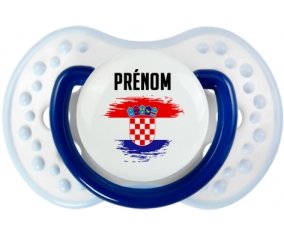Drapeau effet pinceau Croatie avec prénom Sucette LOVI Dynamic Marine-blanc-bleu classique