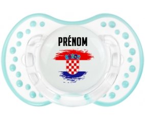 Drapeau effet pinceau Croatie avec prénom Sucette LOVI Dynamic Retro-blanc-lagon classique