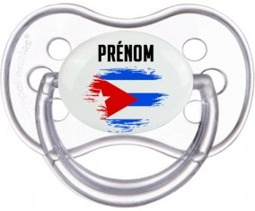 Drapeau effet pinceau Cuba avec prénom Sucete Anatomique Transparente classique