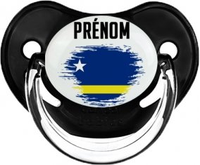 Drapeau effet pinceau Curacao avec prénom Sucete Physiologique Noir classique