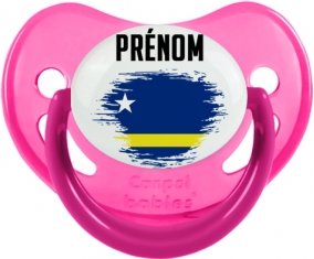 Drapeau effet pinceau Curacao avec prénom Sucete Physiologique Rose phosphorescente