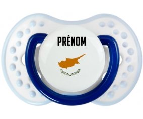 Drapeau effet pinceau Chypre avec prénom Sucette LOVI Dynamic Marine-blanc-bleu classique