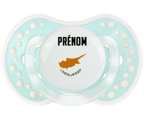 Drapeau effet pinceau Chypre avec prénom Sucette LOVI Dynamic Retro-turquoise-lagon classique