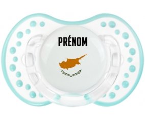 Drapeau effet pinceau Chypre avec prénom Sucette LOVI Dynamic Retro-blanc-lagon classique