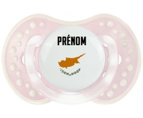 Drapeau effet pinceau Chypre avec prénom Sucette LOVI Dynamic Retro-rose-tendre classique
