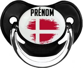 Drapeau effet pinceau Danemark avec prénom Sucete Physiologique Noir classique
