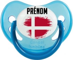 Drapeau effet pinceau Danemark avec prénom Sucete Physiologique Bleue phosphorescente