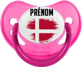 Drapeau effet pinceau Danemark avec prénom Sucete Physiologique Rose phosphorescente